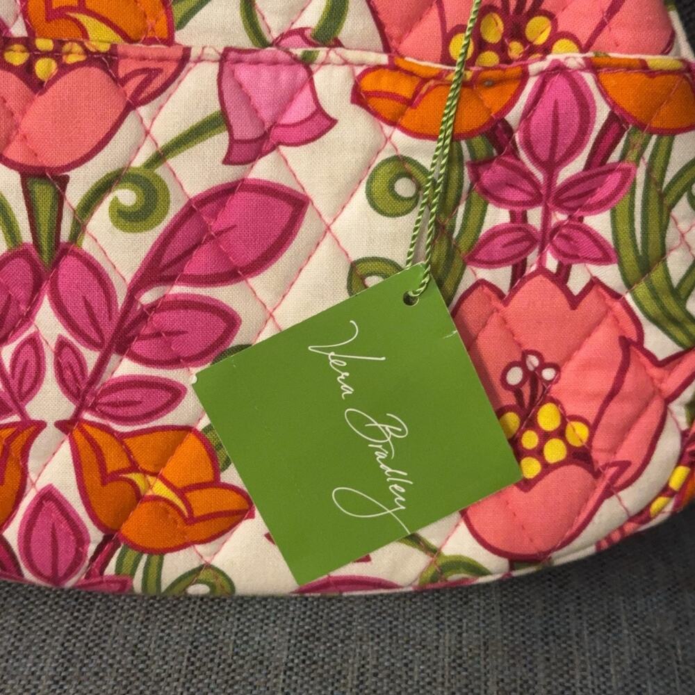 Vera Bradley Crossbody Bag Vintage Mini Frame Pink Floral Quilted Purse Cotton - Picture 2 of 8